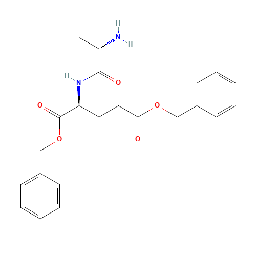 N-L-Alanyl-L-glutamic Acid Bis(benzyl) Ester (CAS: 87063-91-0) - Chemical Structure and Molecular Formula 