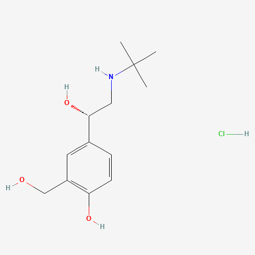 (S)-Albuterol Hydrochloride (CAS: 50293-91-9) - Chemical Structure and Molecular Formula 