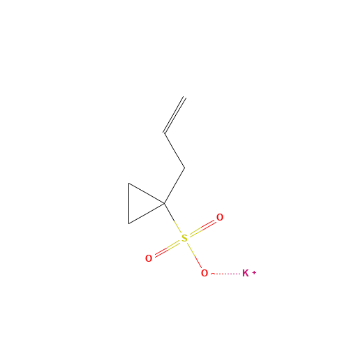 1-Allylcyclopropanesulfonic Acid Potassium Salt (CAS: 923032-57-9) - Chemical Structure and Molecular Formula 