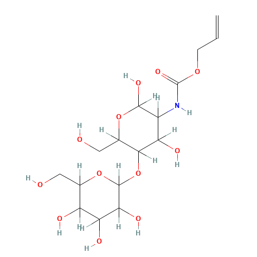 N-Allyloxycarbonyl-b-lactosamine (CAS: 209977-55-9) - Chemical Structure and Molecular Formula 