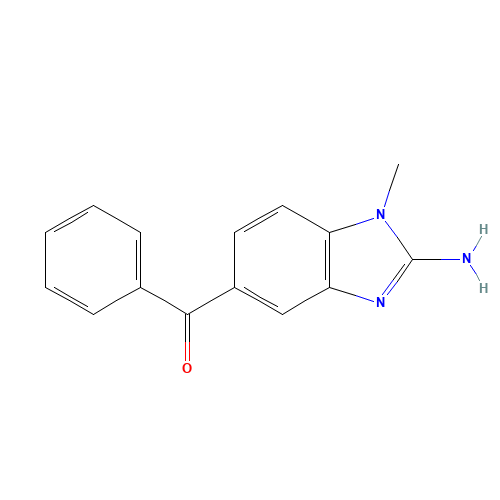 2-Amino-5-benzoyl-1-methylbenzimidazole (CAS: 66066-76-0) - Chemical Structure and Molecular Formula 