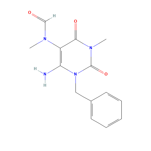 6-Amino-1-benzyl-3-methyl-5-(N-formyl-N-methyl)uracil (CAS: 72816-91-2) - Related Chemical Product