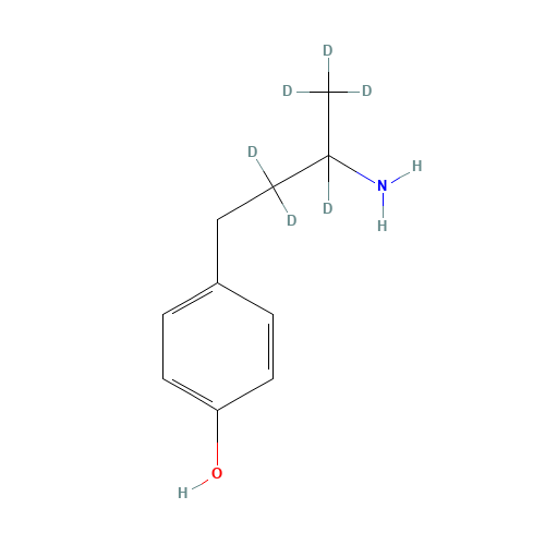 rac 4-(3-Aminobutyl)phenol-d6 (CAS: 1189890-45-6) - Chemical Structure and Molecular Formula 