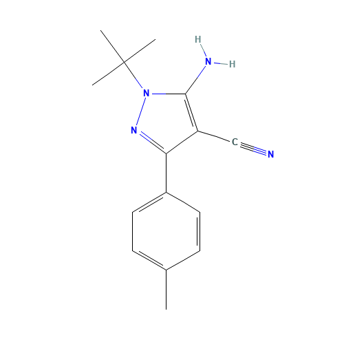 5-Amino-1-tert-butyl-3-(4-methylphenyl)-4-cyanopyrazole (CAS: 186896-24-2) - Related Chemical Product