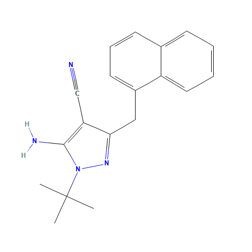 5-Amino-1-tert-butyl-3-(1'-naphthylmethyl)-4-cyanopyrazole (CAS: 221243-77-2) - Related Chemical Product