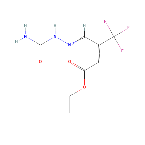 3-[[2-(Aminocarbonyl)hydrazinylidene]methyl]-4,4,4-trifluoro-2-butenoic Acid Ethyl Ester (CAS: 244268-38-0) - Chemical Structure and Molecular Formula 
