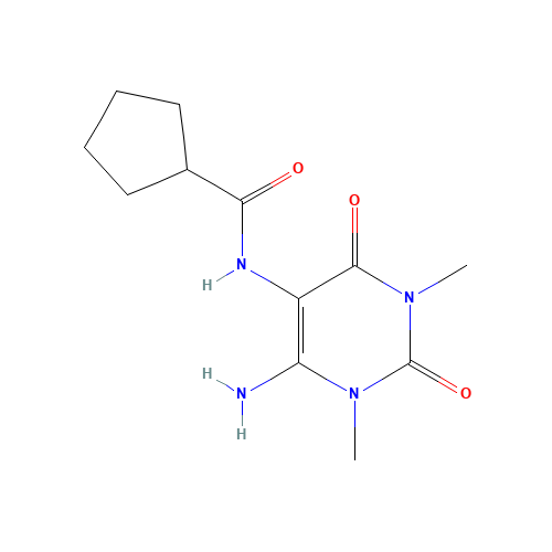 6-Amino-5-[(cyclopentanecarbonyl)amino]-1,3-dimethyl Uracil (CAS: 887352-43-4) - Related Chemical Product
