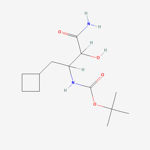 N-[3-Amino-1-(cyclobutylmethyl)-2-hydroxy-3-oxopropyl]-carbamic Acid 1,1-Dimethylethyl Ester (CAS: 394735-22-9) - Related Chemical Product