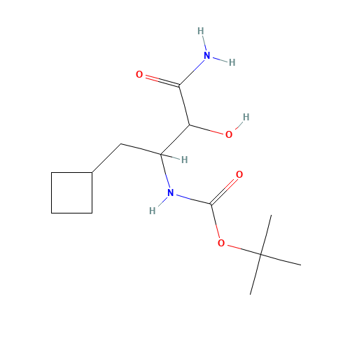 N-[3-Amino-1-(cyclobutylmethyl)-2-hydroxy-3-oxopropyl]-carbamic Acid 1,1-Dimethylethyl Ester (CAS: 394735-22-9) - Related Chemical Product