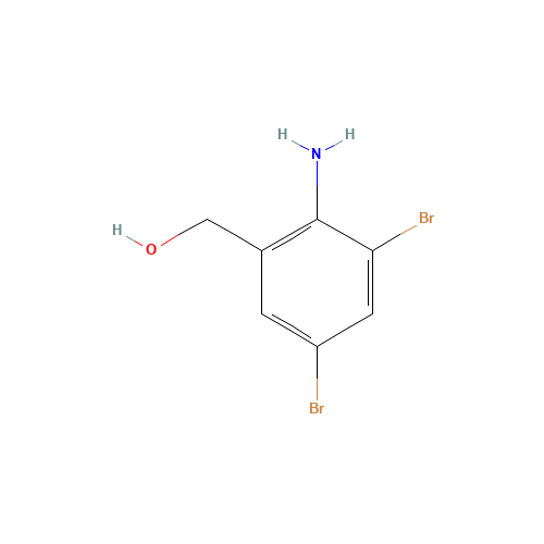 2-Amino-3,5-dibromo-benzenemethanol (CAS: 50739-76-9) - Chemical Structure and Molecular Formula 