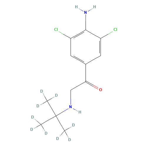 1-(4-Amino-3,5-dichloro-phenyl)-2-tert-butyl-d9-amino-ethanone (CAS: 129138-59-6) - Related Chemical Product