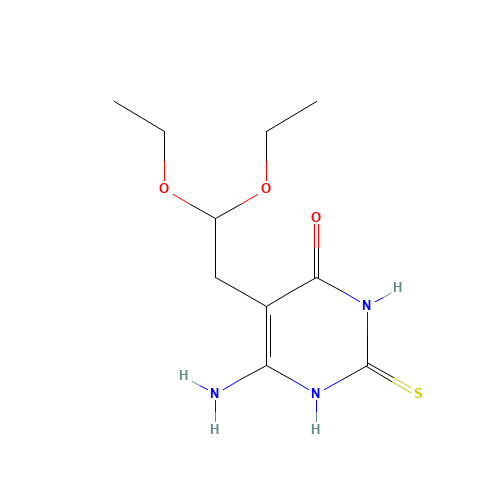 6-Amino-5(2,2-diethoxyethyl)-4-hydroxy-2-mercaptopyrimidine (CAS: 7400-05-7) - Related Chemical Product