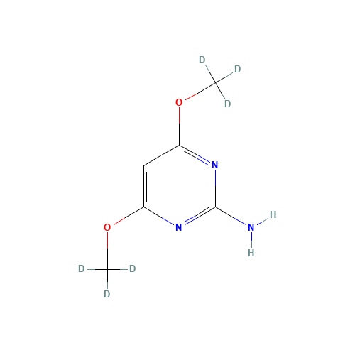 2-Amino-4,6-dimethoxypyrimidine-d6 (CAS: 1219803-92-5) - Chemical Structure and Molecular Formula 