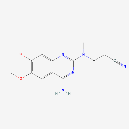 N-(4-Amino-6,7-dimethoxyquinazol-2-yl)-N-methyl-2-cyanoethylamine (CAS: 76362-28-2) - Related Chemical Product