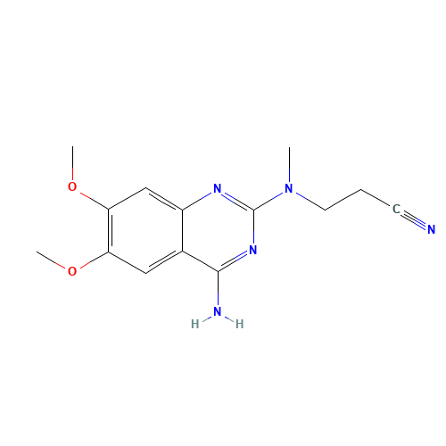 N-(4-Amino-6,7-dimethoxyquinazol-2-yl)-N-methyl-2-cyanoethylamine (CAS: 76362-28-2) - Related Chemical Product