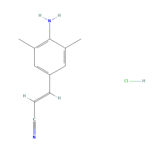 (E)-3-(4-Amino-3,5-dimethylphenyl)acrylonitrile Hydrochloride (CAS: 661489-23-2) - Related Chemical Product