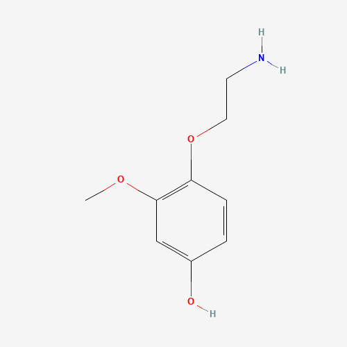 4-(2-Aminoethoxy)-3-methoxyphenol (CAS: 1076198-80-5) - Chemical Structure and Molecular Formula 