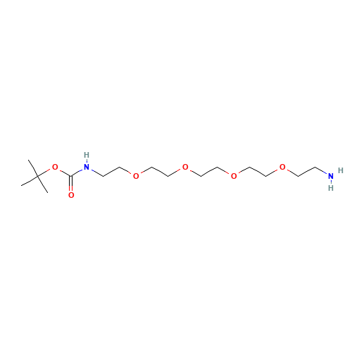 O-(2-Aminoethyl)-O'-[2-(Boc-amino)ethyl]triethylene Glycol (CAS: 811442-84-9) - Chemical Structure and Molecular Formula 