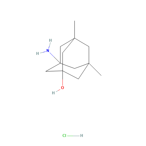 1-Amino-7-hydroxy-3,5-dimethyl Adamantane (CAS: 356572-08-2) - Chemical Structure and Molecular Formula 