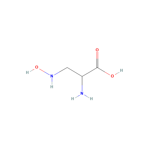 D,L-2-Amino-3-(hydroxyamino)propionic Acid (CAS: 5854-94-4) - Chemical Structure and Molecular Formula 