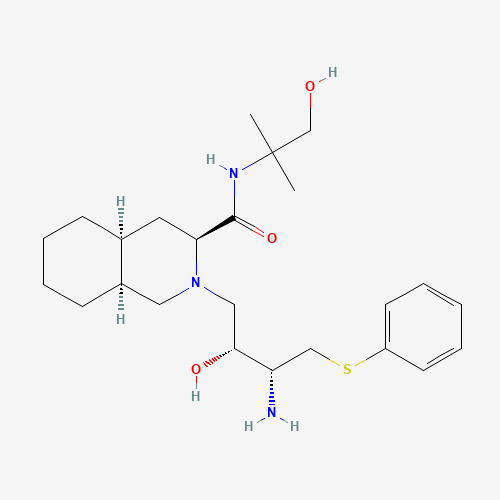 (3S,4aS,8aS)-2-[(2R,3R)-3-[(3-Amino-2-hydroxy-4-phenythiobutyl]-decahydro-N-(2-hydroxy-1,1-dimethylethyl)-3-isoquinolinecarboxamide (CAS: 252186-41-7) - Related Chemical Product
