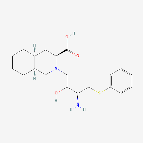 (3S,4aS,8aS)-2-[(2R,3R)-3-Amino-2-hydroxy-4-phenythiobutyl]-decahydro-3-isoquinolinecarboxylic Acid (CAS: 1221793-34-5) - Related Chemical Product