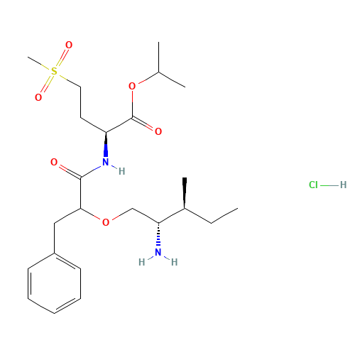 (2S)-[(2'S)-Amino-(3'S)-methyl-1-pentyloxy]-3-phenylpropionyl-methionine Sulfone,Isopropyl Ester,Hydrochloride (CAS: 1356019-46-9) - Related Chemical Product