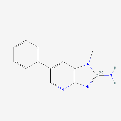 2-Amino-1-methyl-6-phenylimidazo[4,5-b]pyridine-2-14C (CAS: 210049-12-0) - Chemical Structure and Molecular Formula 