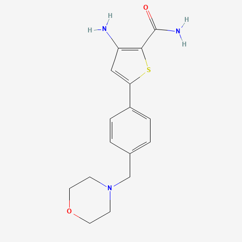 3-Amino-5-[4-(morpholin-4-ylmethyl)phenyl]thiophene-2-carboxamide (CAS: 494772-87-1) - Related Chemical Product