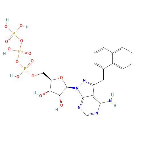 4-Amino-3-(1-naphthylmethyl)-1H-pyrazolo[3,4-d]pyrimidine-1-(b-D-ribofuranosyl-5'-triphosphate) (CAS: 476371-81-0) - Related Chemical Product