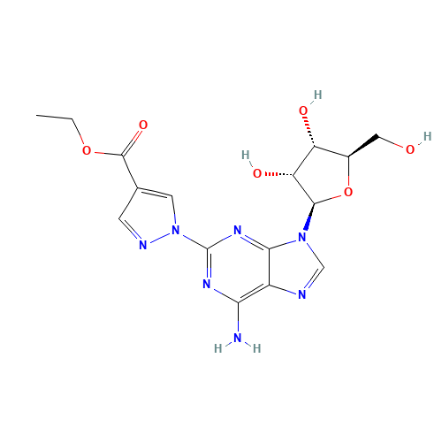 1-(6-Amino-9-b-D-ribofuranosyl-9H-purin-2-yl)-1H-pyrazole-4-carboxylic Acid Ethyl Ester (CAS: 313348-16-2) - Related Chemical Product