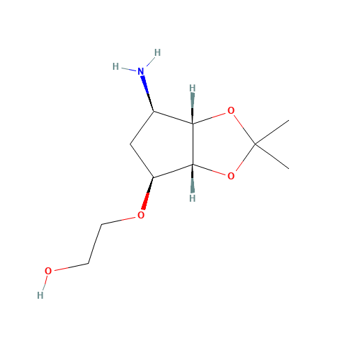 2-[[(3aR,4S,6R,6aS)-6-Aminotetrahydro-2,2-dimethyl-4H-cyclopenta-1,3-dioxol-4-yl]oxy]ethanol (CAS: 274693-55-9) - Related Chemical Product