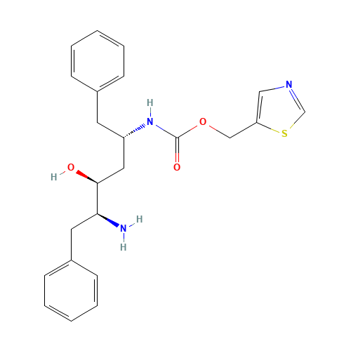 2S,3S,5S-2-Amino-5-[N-[[(5-thiozolyl)methoxy]carbonyl]amino]-1,6-diphenyl-3-hydroxyhexane (CAS: 144164-10-3) - Related Chemical Product