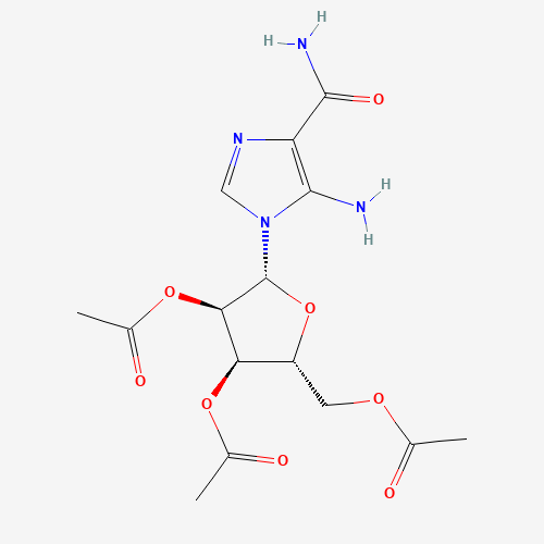 5-Amino-1-(2',3',5'-tri-O-acetyl-b-D-ribofuranosyl)-imidazole-4-carboxamide (CAS: 23274-21-7) - Chemical Structure and Molecular Formula 
