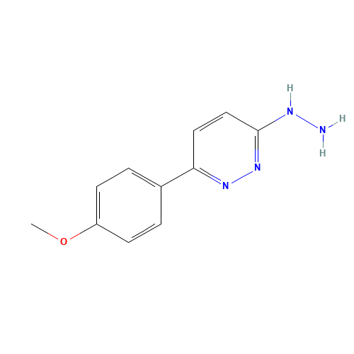 3-(p-Anisyl)-6-hydrazinopyridazine (CAS: 18772-76-4) - Chemical Structure and Molecular Formula 
