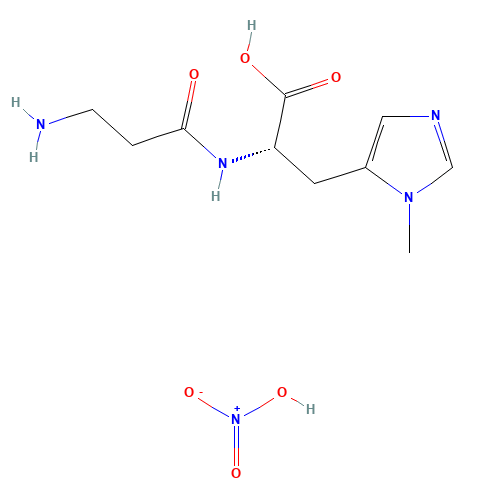 L-Anserine Nitrate Salt (CAS: 10030-52-1) - Chemical Structure and Molecular Formula 