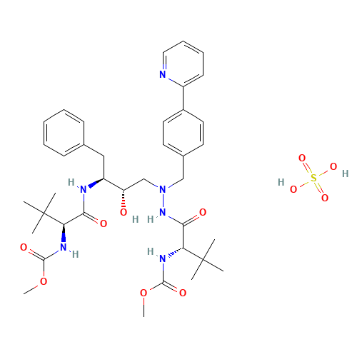 Atazanavir Bisulfate Salt (CAS: 229975-97-7) - Chemical Structure and Molecular Formula 