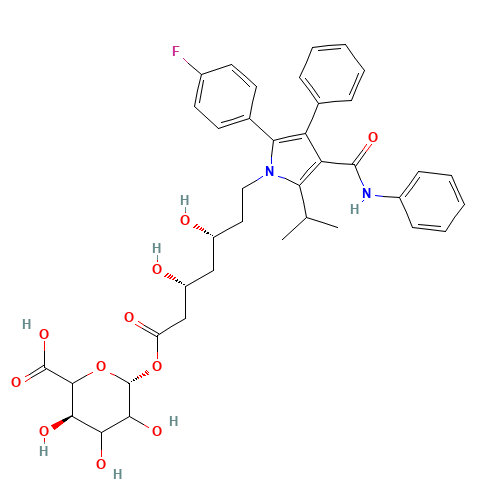 Atorvastatin Acyl-b-D-glucuronide 70%,contains up to 30% lactone (CAS: 463962-58-5) - Related Chemical Product