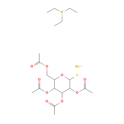 Auranofin (CAS: 34031-32-8) - Chemical Structure and Molecular Formula 