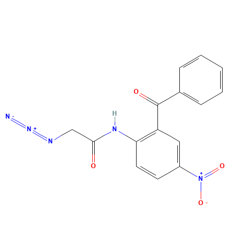 2-Azido-N-(2-benzoyl-4-nitrophenyl)acetamide (CAS: 58077-08-0) - Chemical Structure and Molecular Formula 