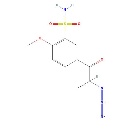 2-Azido-1-(4'-methoxy-3'-sulfonamidophenyl)-1-propanone (CAS: 1189968-86-2) - Chemical Structure and Molecular Formula 