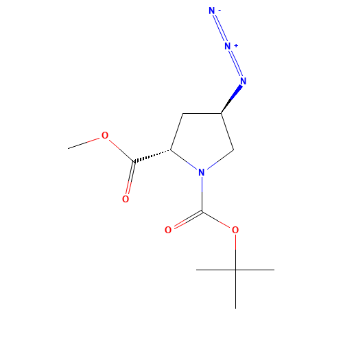 (2S,4R)-4-Azido-1,2-pyrrolidinedicarboxylic Acid 1-(1,1-Dimethylethyl) 2-Methyl Ester (CAS: 121147-97-5) - Related Chemical Product