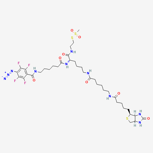 2-{N2-[N6-(4-Azido-2,3,5,6-tetrafluorobenzoyl)-6-aminocaproyl]-N6-(6-biotinamidocaproyl)-L-lysinylamido}ethyl Methanethiosulfonate (CAS: 1356841-34-3) - Related Chemical Product