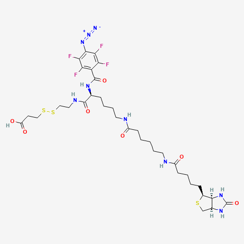 2-[N2-(4-Azido-2,3,5,6-tetrafluorobenzoyl)-N6-(6-biotinamidocaproyl)-L-lysinyl]ethyl 2-Carboxyethyl Disulfide (CAS: 1356841-73-0) - Related Chemical Product