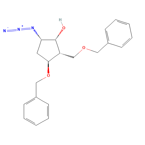 (1S,2S,3S,5S)-5-Azido-3-(phenylmethoxy)-2-[(phenylmethoxy)methyl]cyclopentanol (CAS: 110567-23-2) - Related Chemical Product