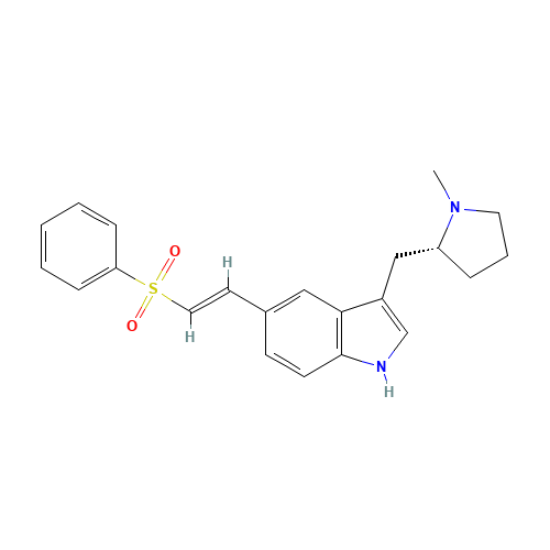 R-5-(2-Benzenesulphonylethenyl)-3-(N-methylpyrrolidin-2-ylmethyl)-1H-indole (CAS: 180637-89-2) - Related Chemical Product