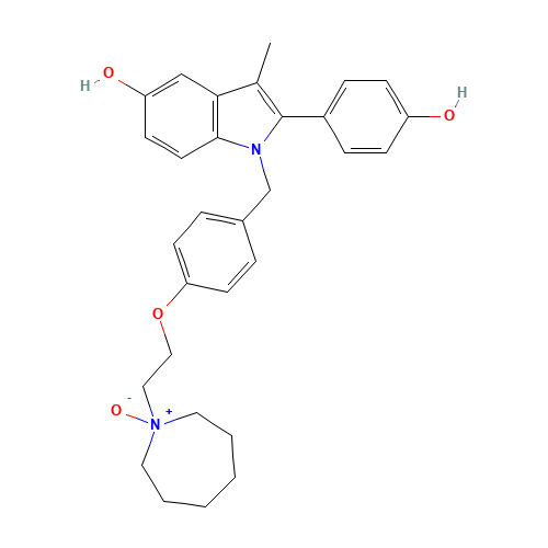 Bazedoxifene N-Oxide (CAS: 1174289-22-5) - Chemical Structure and Molecular Formula 