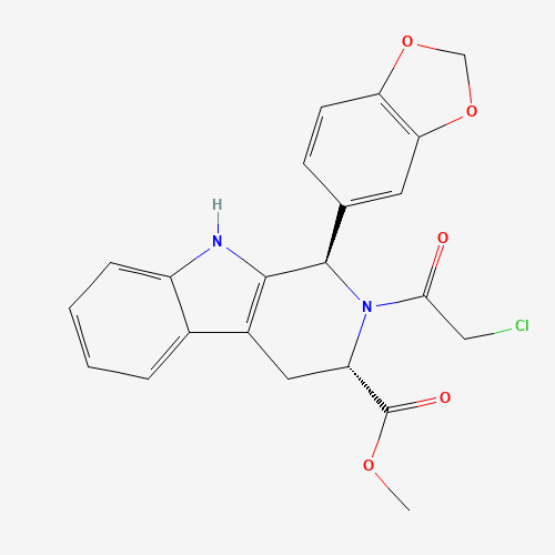 (1R,3S)-1-(1,3-Benzodioxol-5-yl)-2-(2-chloroacetyl)-2,3,4,9-tetrahydro-1H-pyrido[3,4-b]indole-3-carboxylic Acid Methyl Ester (CAS: 629652-44-4) - Related Chemical Product