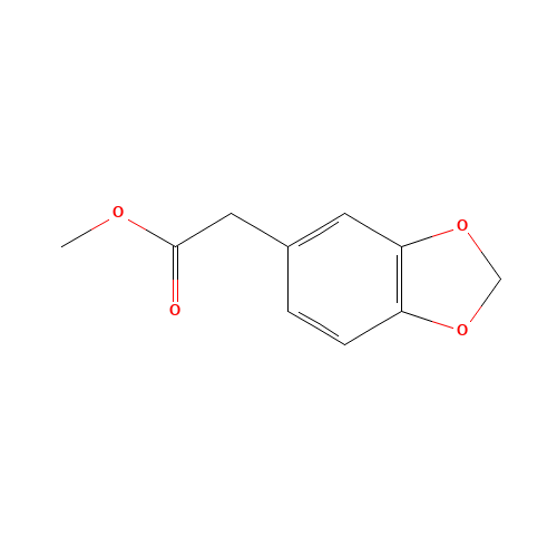 1,3-Benzodioxole-5-acetic Acid Methyl Ester (CAS: 326-59-0) - Chemical Structure and Molecular Formula 