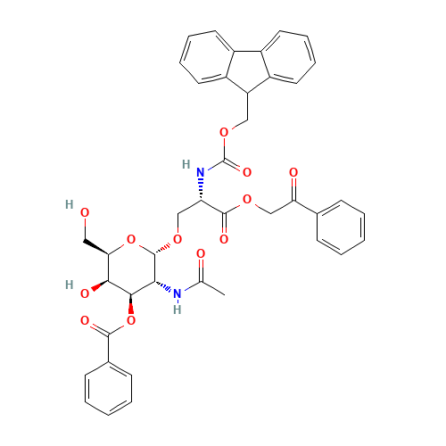 3-O-Benzoyl-N-acetyl-a-D-galactosaminyl-1-O-N-(Fmoc)serine Phenacylester (CAS: 172939-67-2) - Related Chemical Product